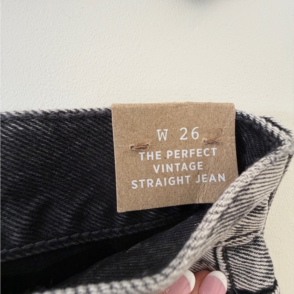 Madewell The Perfect Vintage Straight Jean Black Wash NWT - Picture 5 of 7